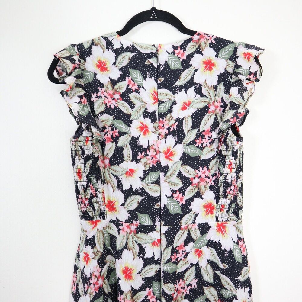 Rebecca Taylor Size 2 Silk Kamea Fleur Mini Dress Floral Print - Picture 9 of 12